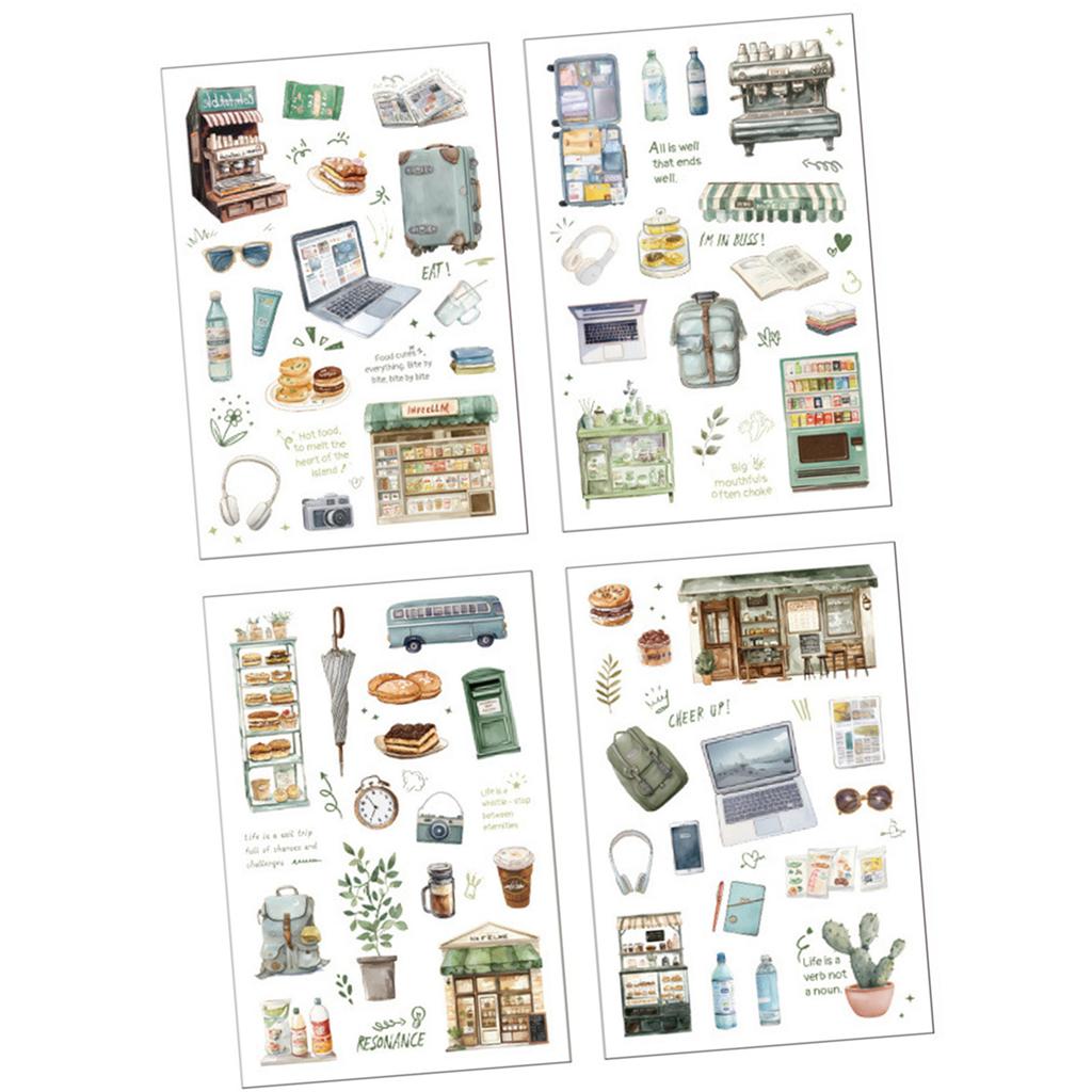 Travel Series Scrapbooking Sticker Transparents Decorative Sticker for DIY Craft Journaling Scrapbook Journal Planner