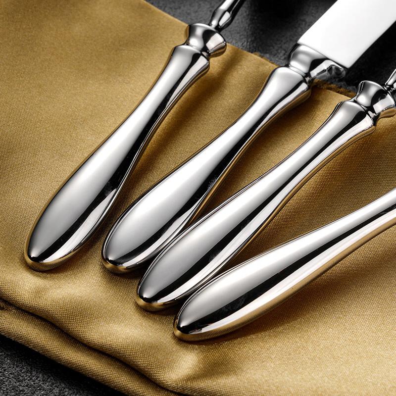 Abay 304 Stainless Steel Gourd Handle Gold Accent Cutlery Set