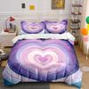 "Heart Pattern Decorative Art Set" Bedding Set with 1 Duvet Cover 2 Pillowcases Single Double King Queen, Gift