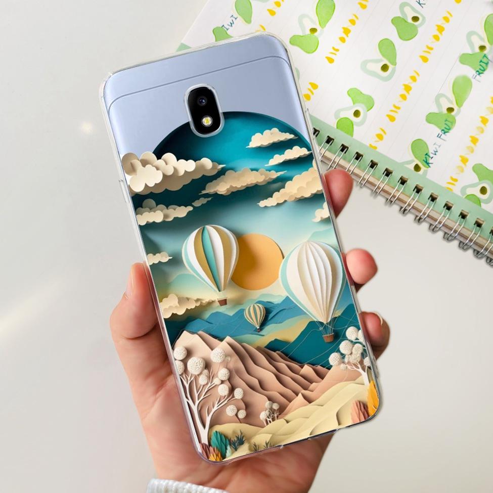 Case For Samsung J3 J5 J7 2017 Cover Cute Cartoon Cat Fashion Flowers Back Cover For Samsung Galaxy J7 2017 Phone Case