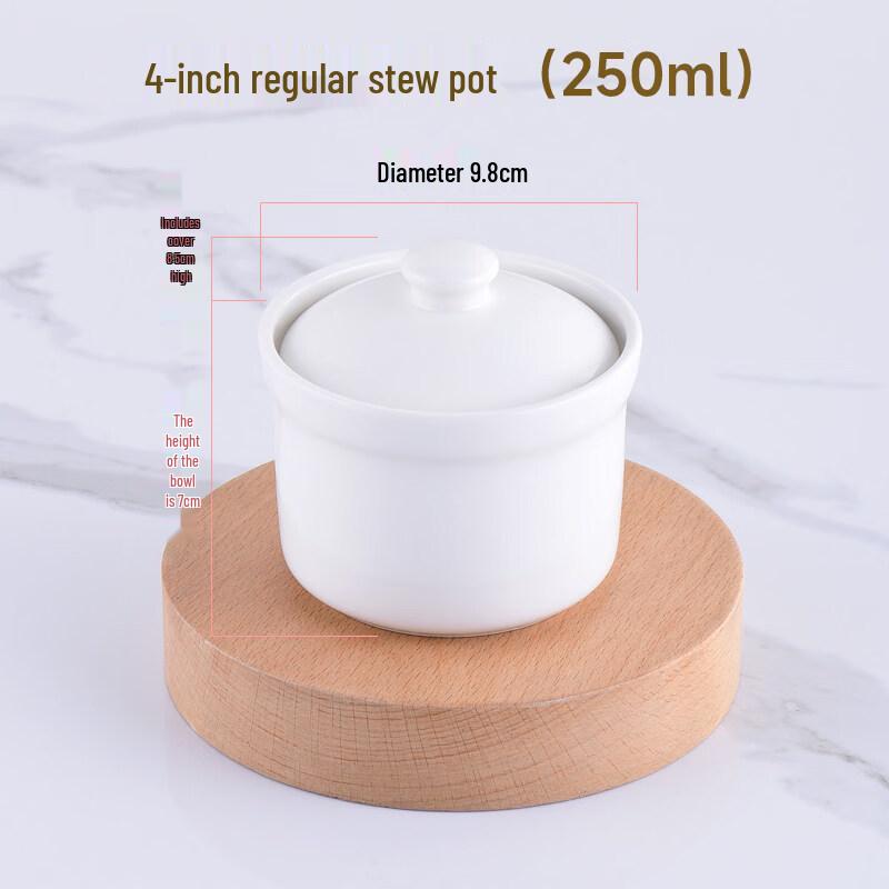 

White Ceramic Double Boiler Stew Cups