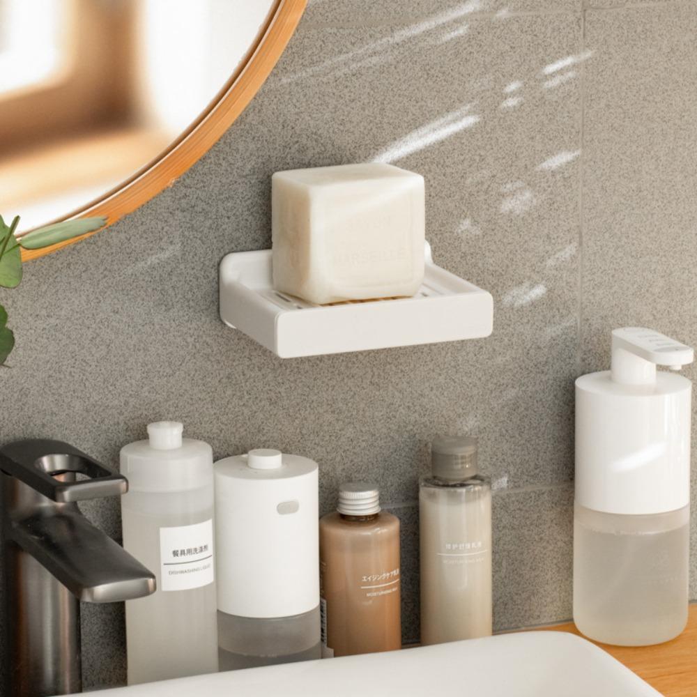 Sturdy Structure Wall Mounted Soap Dish Double Layer Soap Tray Practical Soap Box  Kitchen