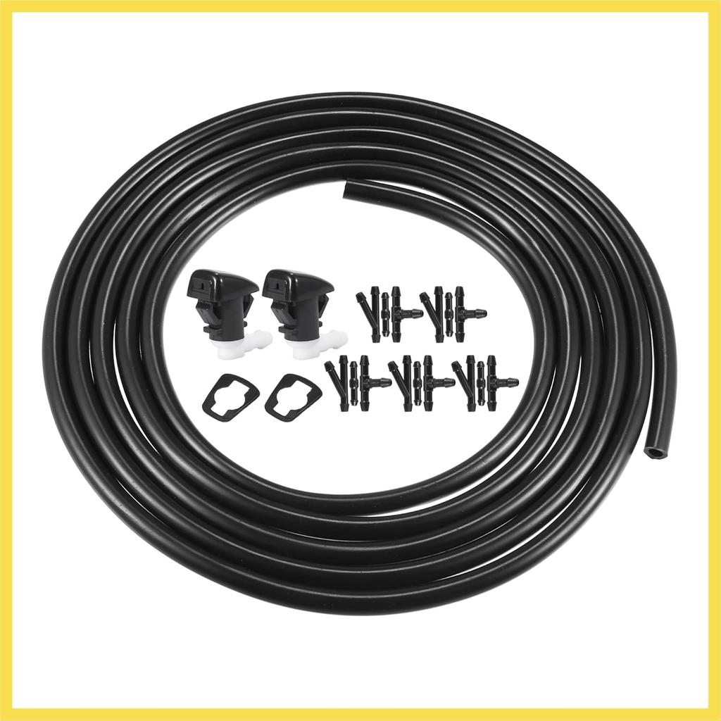 2pcs Windshield Washer Nozzle for Dodge Durango 2011-2021 2.5 Meters Hose with Gasket Connectors Kit Replaces 68269108AA 5182367AA Benefit