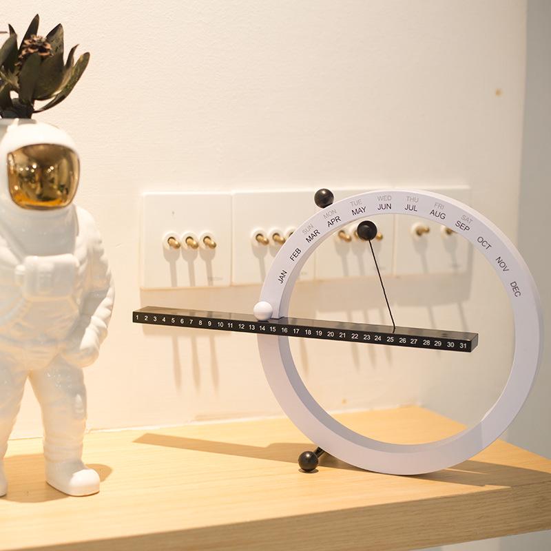 Second-Gen Magnetic Perpetual Calendar & Clock Decor for Desktop