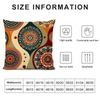 Bohemian Style Classical Cushion Cover Plush Fabric Soft Double-Sided Printed Sofa Warm Winter Home Child Gift Pillow Case