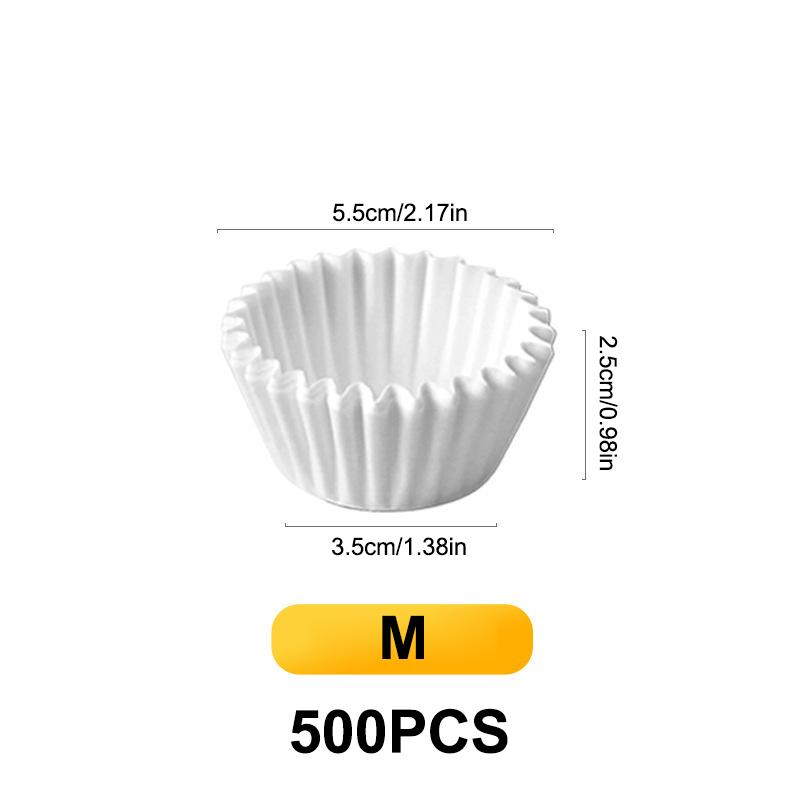 

500/1000Pcs Chocalate Paper Liners Baking Muffin Cake Cups Forms Cupcake Cases White Party Tray Mold Greaseproof Wrappers Holder M