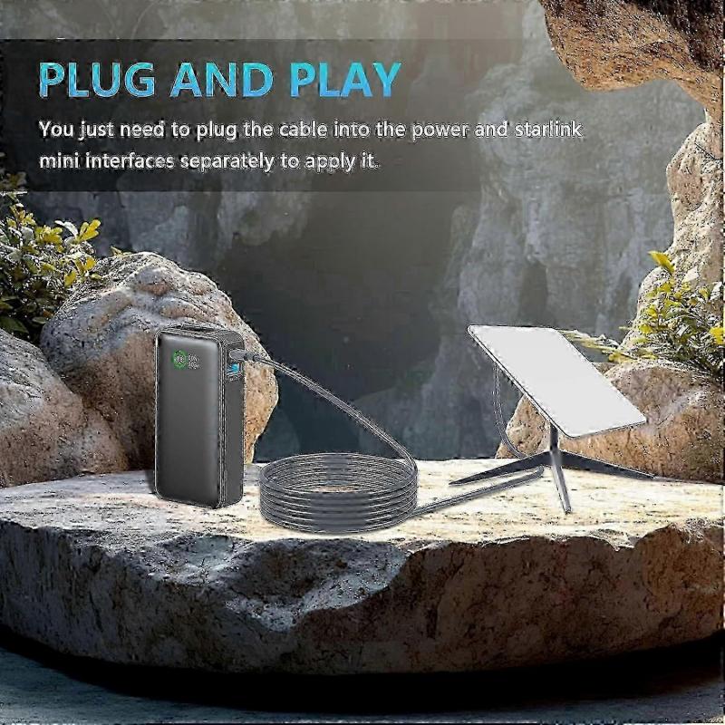 2025 Power Cable for Starlink Mini - 5M USB-C to DC PD100W Hollow Jack Cord Edition 0118 for Satellite Dish