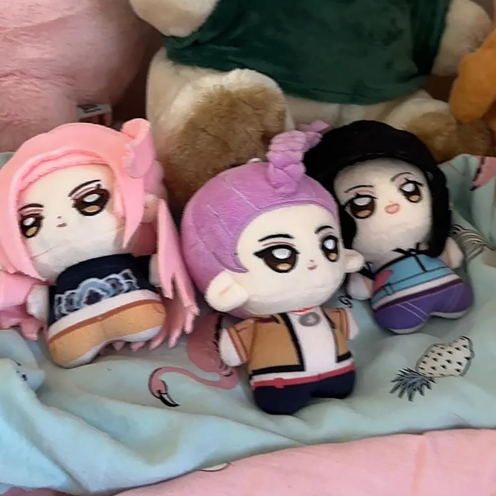 K-Pop Girls Demon Hunters Plush Toys: Rumi, Mila, and Zoe. Fluffy Blue Tiger and Magpie Dolls. Cute, Lightweight, and Perfect for Birthdays,