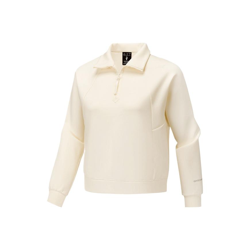 Skechers Knit Fashion Versatile Trendy Polo Sweatshirt Women tops P425W072-01PJ XXL