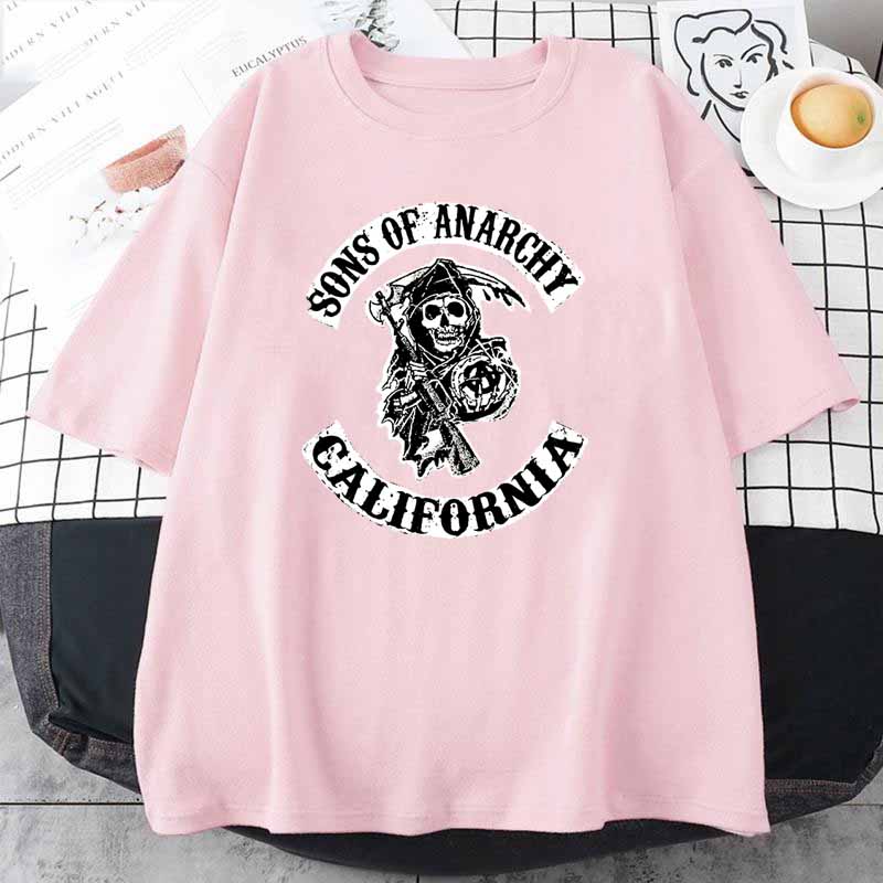 

Дивовижна футболка Casual Oversize New Sons of Anarchy Футболка Samcro Rock Punk Style Чоловічі футболки Графічний вуличний одяг Літня футболка M