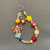 Handmade Dopamine Apple Core Ins Color Ornaments Handmade Cute Beaded Mobile Phone Chain Ccd Lanyard Camera Pendant
