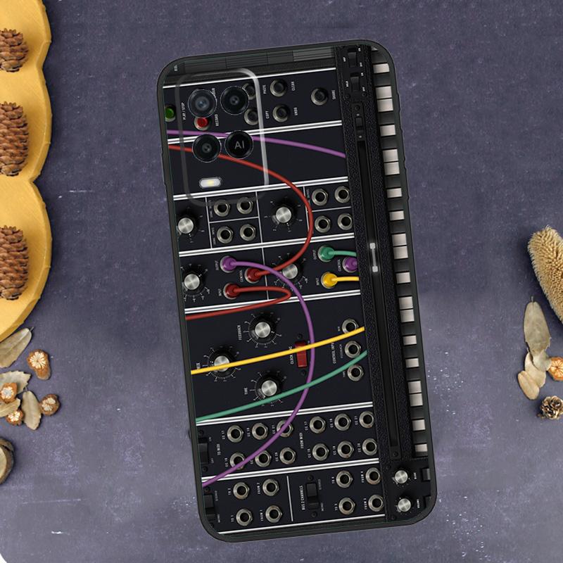 Vintage Synth Synthesizer Phone Case For Oppo A40 A60 A80 A78 A98 A18 A38 A58 A74 A94 A54 A16 A76 A96 A15 A17 A77 A57S