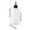 Paquete de 10 botellas cuadradas de 100 ml para salsa, cómodas botellas dispensadoras de aceite, botellas de plástico exprimibles con tapa de boca puntiaguda