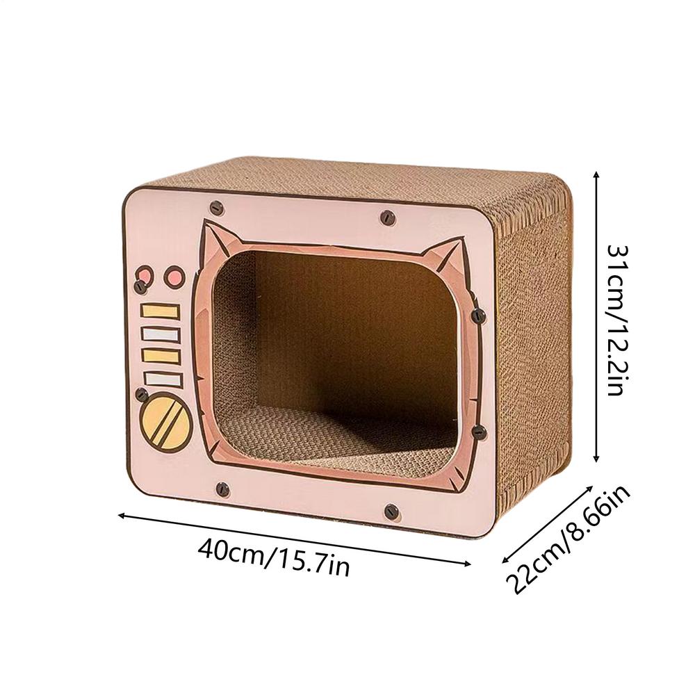 Cardboard Cat House Non-Slip Bottom Pet Supplies Cardboard Cat Scratcher Pet Bed For Furniture Protector Play Exercise