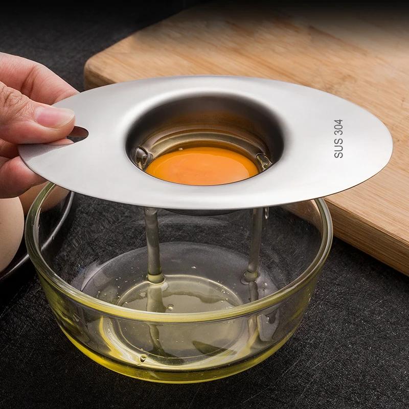 304 Stainless Steel Egg Yolk and Egg White Separator Baking Tool Egg Isolator Separation Protein Liquid Filter