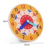 Children Montessori Wooden Clock Toys Hour Minute Second Cognition Colorful Clocks Teaching Aids for Kids Preschool Children
