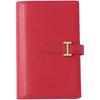 Franklin Planner Botanica Color Noblessa Binder Pocket Size Magenta Floral Pattern 15mm Ring Leather Organizer 86747