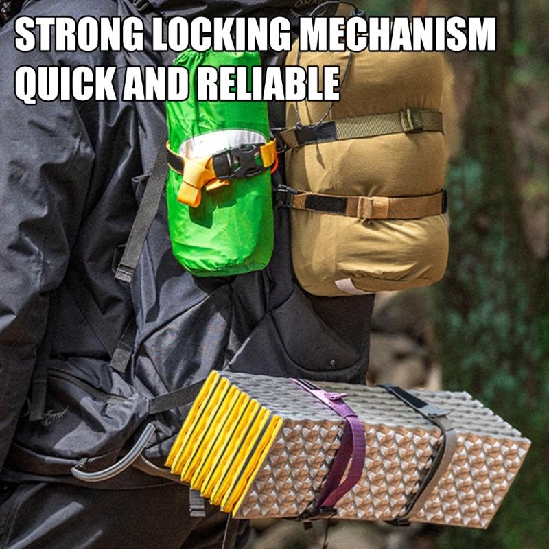 2lots Durability Travel Strap with Quickly Release Buckles Luggage Connectors Belt for Hiking Bags and Luggage Securing