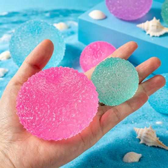 Semitransparent Frosted Stress Ball Anxiety Relief Textured Ball Squeeze Sensory Toy Decompression Fidget Toy Party Favors