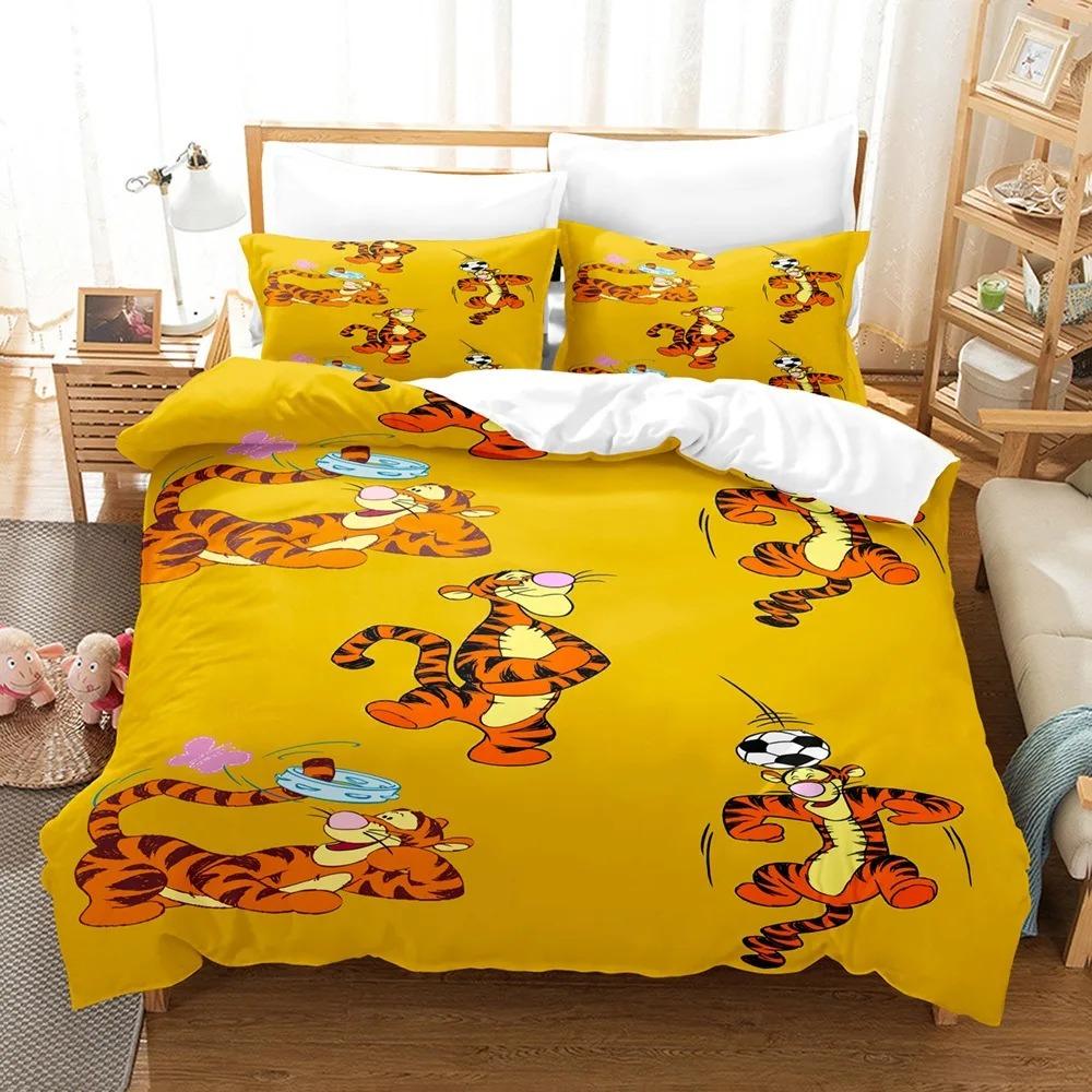 

Winnie the Pooh duvet cover set quilt home single twin bed full queen size girl boy bedding set gift 200x200cm 135x200cm