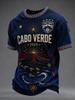 Kap Verde Stil Fußball T-Shirt Herren Damen Sport Oberteil Schnelltrocknend Atmungsaktiv Kurzarm Lässig Outdoor Sommerkleidung Tee