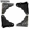 1set Jewelry Box Antique Lock Latch Hinge Handle Box Corner Guard Set for DIY Jewelry Boxes Antique Brass Excludes Jewelry Boxes
