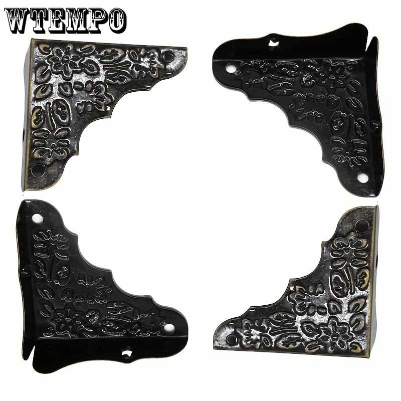 1set Jewelry Box Antique Lock Latch Hinge Handle Box Corner Guard Set for DIY Jewelry Boxes Antique Brass Excludes Jewelry Boxes