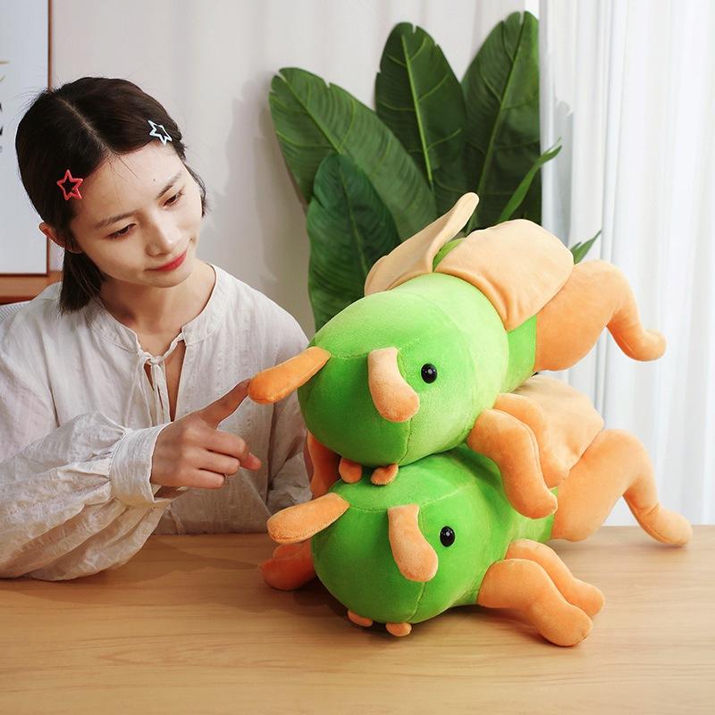 Cartoon Soft Insect Green Grasshopper Pillow Plush Toy Doll Home Pillow Cushion Boy Ragdoll