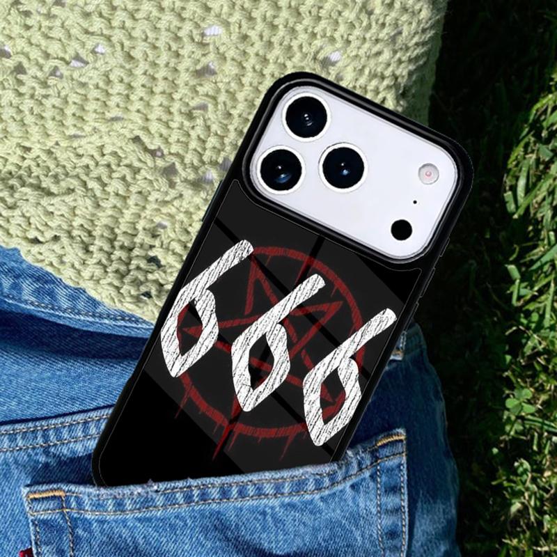 Pentagram 666 Demonic Mobile Phone Case Compatible with IPhone 17 16 15 14 13 12 11Pro Max 17 Air Cover
