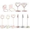 1PC Various Shapes Place Card Holder Table Metal Table Numbers Holder Paper Menu Clips Romantic Photo Holder Desktop Decoration