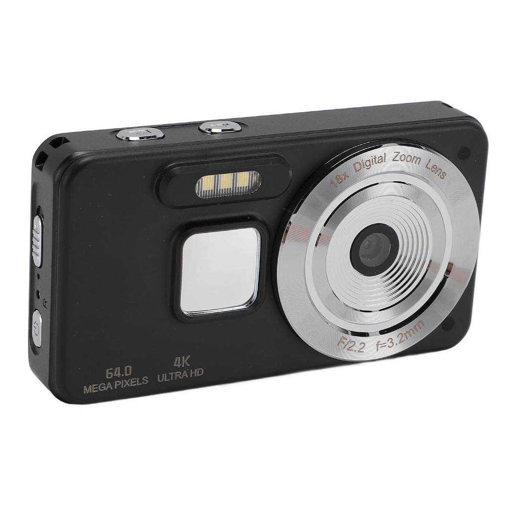 4K Digital Camera Portable 64MP 18x Zoom Autofocus Anti Shake Selfie HD Video   Camera Compact Travel Camera for Teen Boy Girl Kids