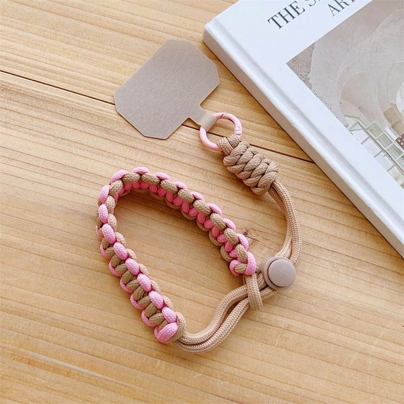 Langlebiger Sport-Handy-Anhänger Handgelenkband Anti-Verlust Unisex Verstellbar Kurz Gewebt Stabiles Lanyard Reise Diebstahlschutz Raubschutz Seil