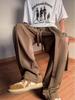 2025 Men's Autumn Trend: Solid Color Straight-Leg Casual Pants, Fashionable Wide-Leg Drape Design