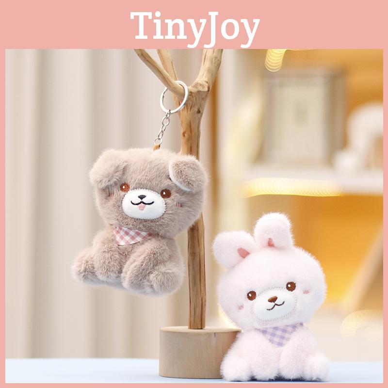 Rabbit Bear Duck Keychain Cute Cartoon Girl Backpack Hanging Plush Doll Gift