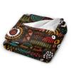 Colorful Traditional Ethnic Tribal Pattern  Blanket Cover Fleece  Ultra-Soft Throw Blanket for Bedroom Sofa Bedspread