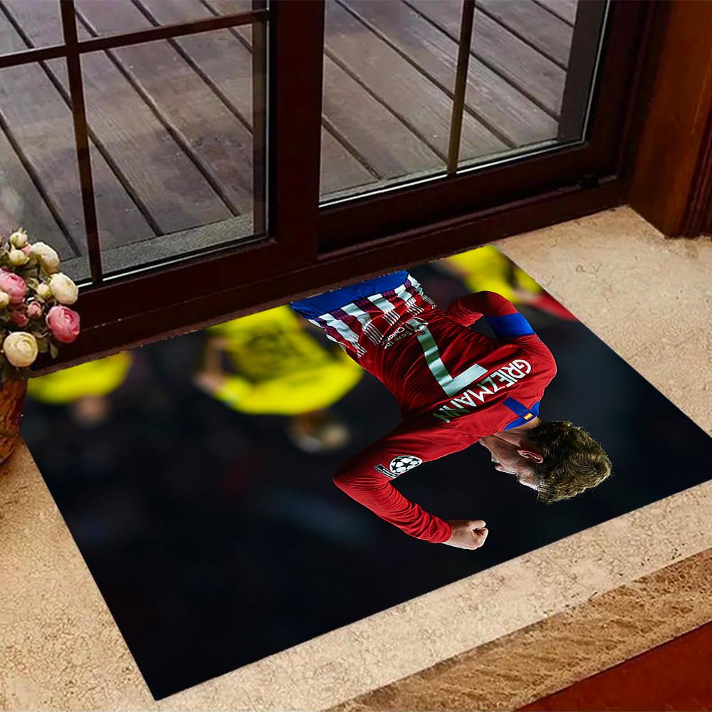 Atletico Madrid's Player Action Carpet Perfect for Decorate room Outdoor Hallway Bedrooms Anti-slip Rug Decorate Offices Best for Christmas