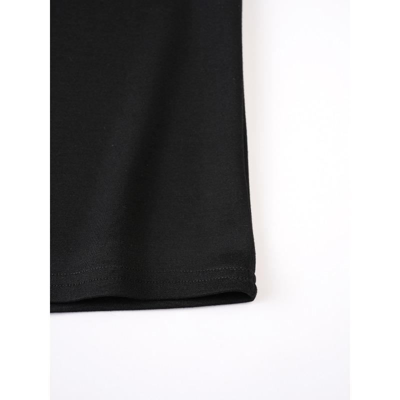 Herren locker farbblockiertes kurzärmeliges T-Shirt.