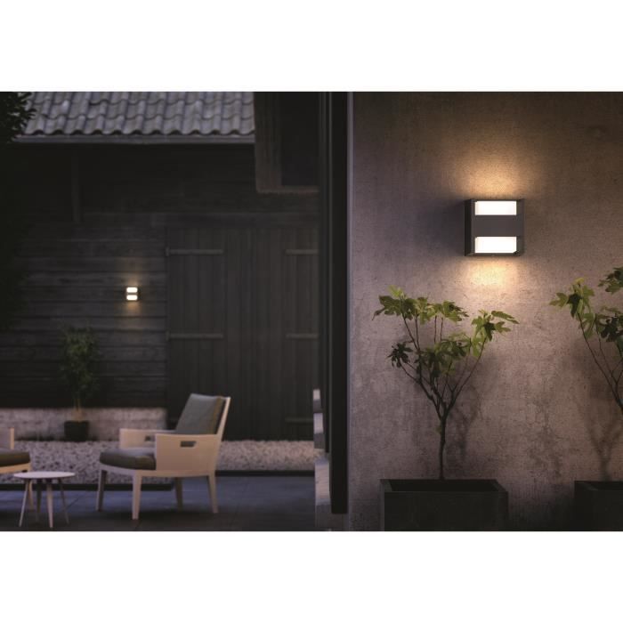 Applique murale - philips - arbour - éclairage extérieur - lumière blanche chaude - étroit - ip44
