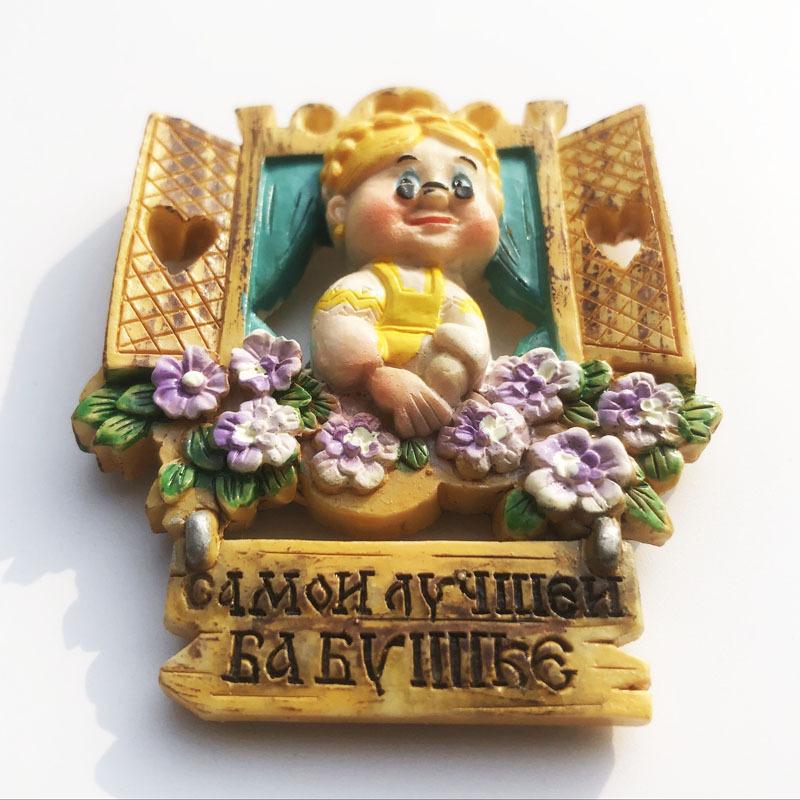 Russia 3D Fridge Magnet Tourist Souvenirs Refrigerator Magnetic Decoration Articles Collection Handicraft Gift