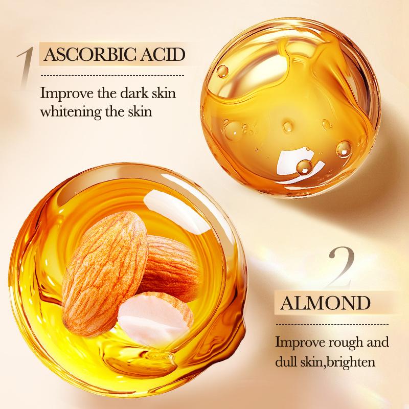 SADOER Gommage aux amandes douces Nettoyant blanchissant pour le corps Nettoyant pour le corps