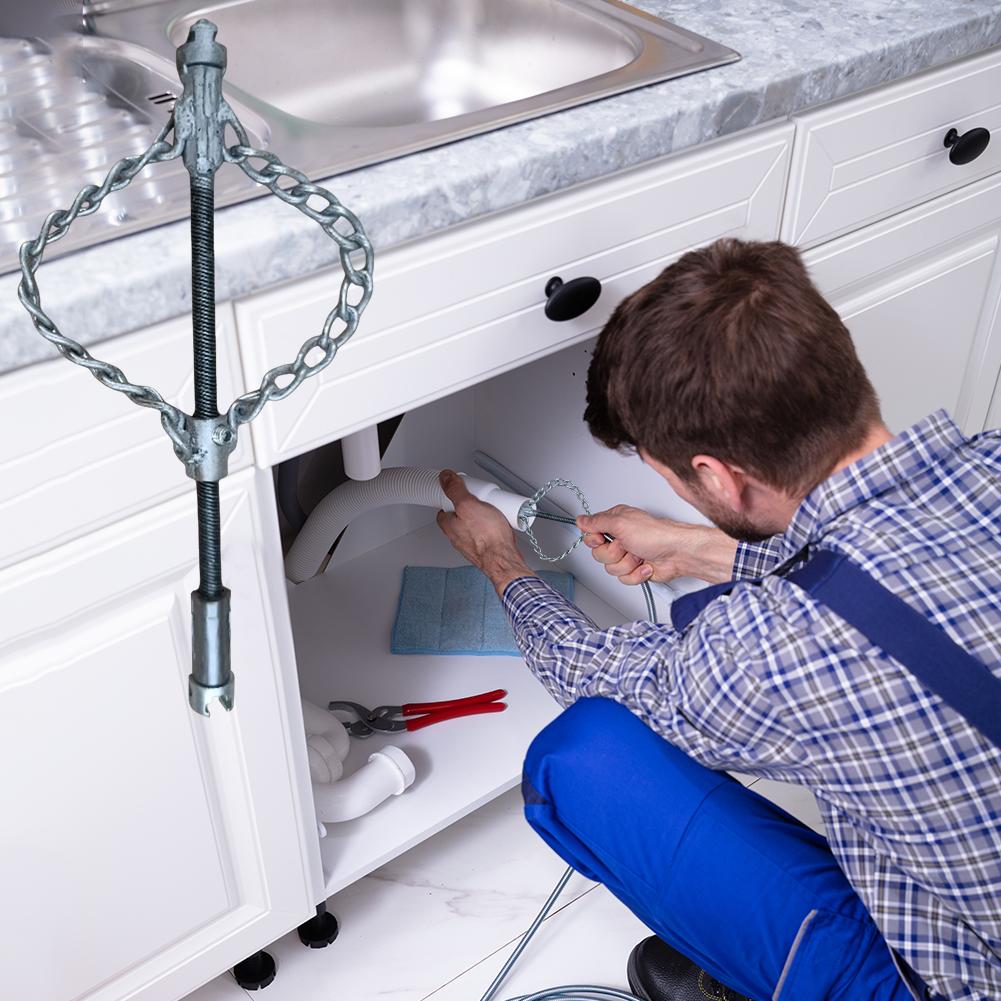 Flex-Shaft Sewer Descaling Chain Stainless Steel Pipe Maintenance Tool Spring Oil Plugging Pipe Dredger for Pipeline Blocks