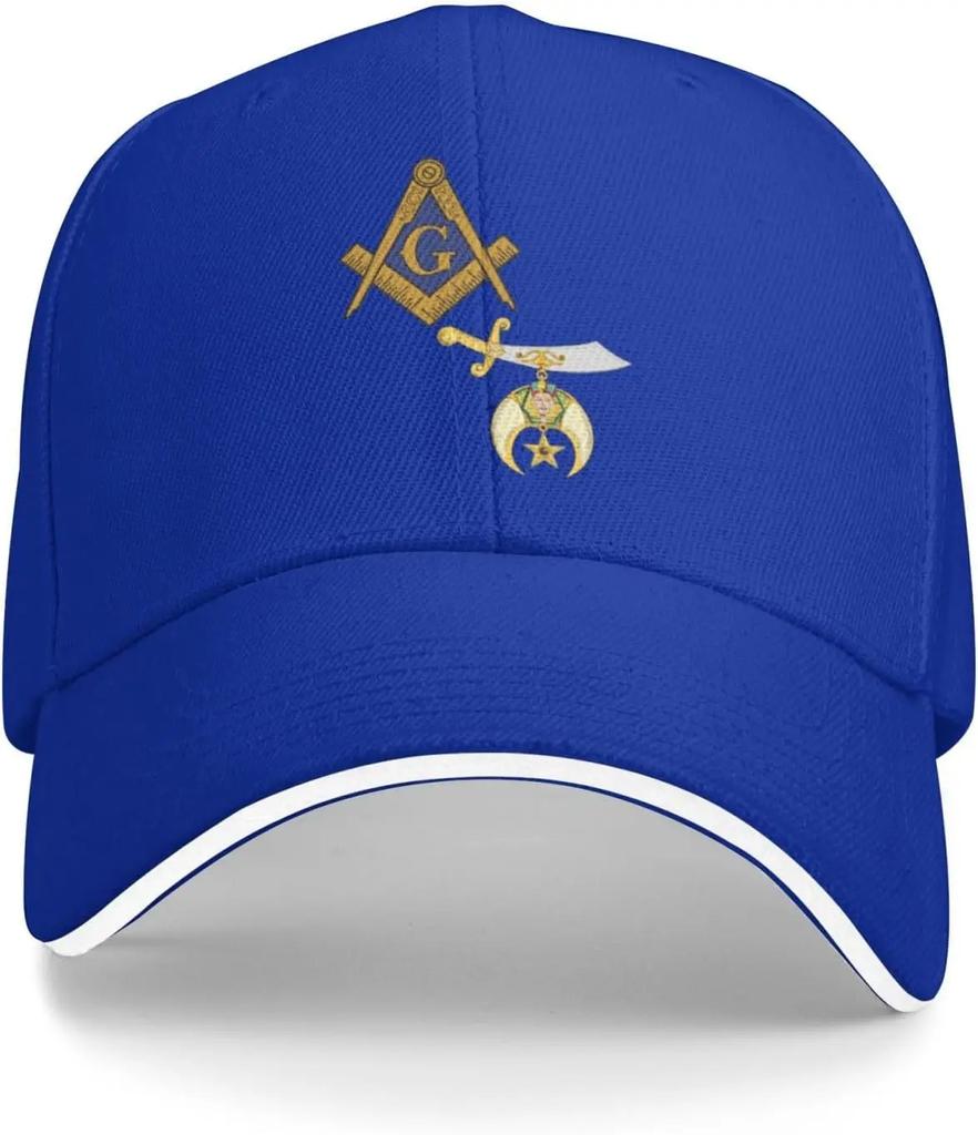 Mason Shriner Split Freimaurer Schrein Edler Geschenk Baseballkappe Sonnenhut Damen Truckerhut Snapback Unisex Papa Schwarz