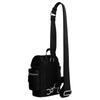 COACH Sprint 15 magnetic buckle buckle closure adjustable shoulder strap pebbled leather and smooth calfskin crossbody bag mini men's black