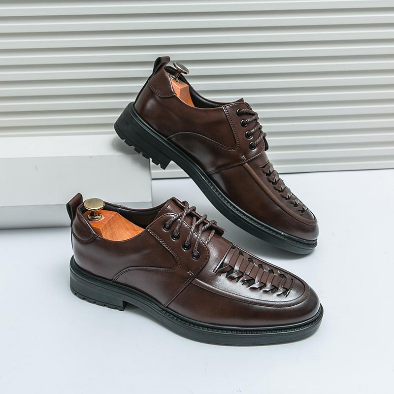 Luxury Brand Mens Formal Shoes Italian Design Leather Dress Shoes Men Office Business Oxfords Wedding Shoes Causal Male Footwear