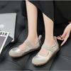 Fashion 2025 Spring Women Flat Shoes Korean Style Mary Jane Shoes Ladies Casual Leather Boat  Loafers Work Party Wear Nurse's Shoes