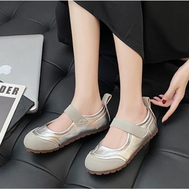 Fashion 2025 Spring Women Flat Shoes Korean Style Mary Jane Shoes Ladies Casual Leather Boat  Loafers Work Party Wear Nurse's Shoes