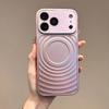 Metal Paint Water Ripple Magnetic Case For iPhone 17 16 15 14 Pro Max For Magsafe Heat Dissipation Bumper Plating Frosted Cover