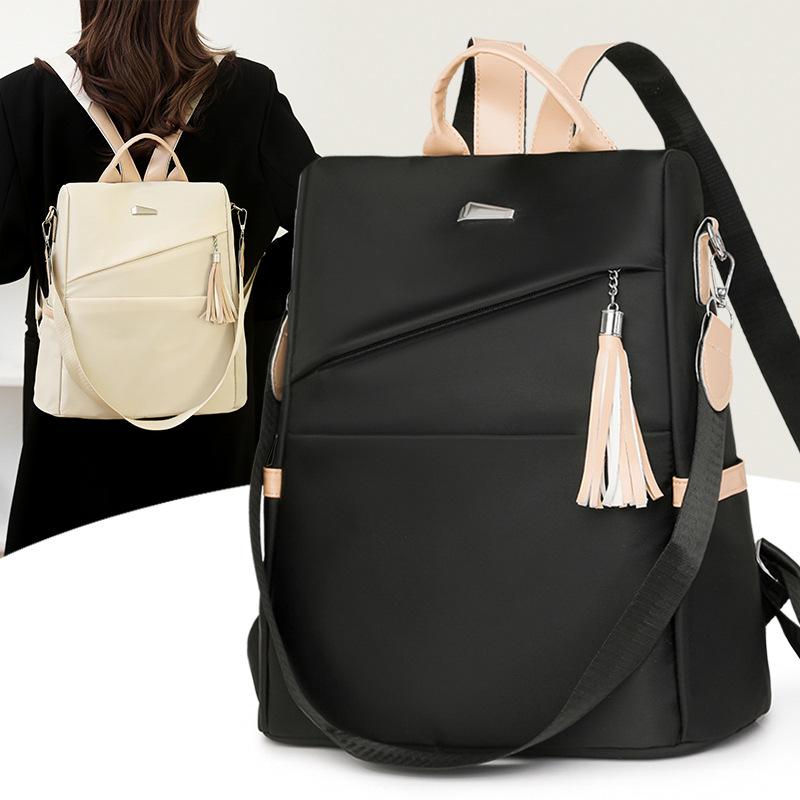 Large Capacity Casual Backpack, Urban Simple Commuter Women's Shoulder Bag, Multi-functional Fashion Versatile Hand Carry Backpack