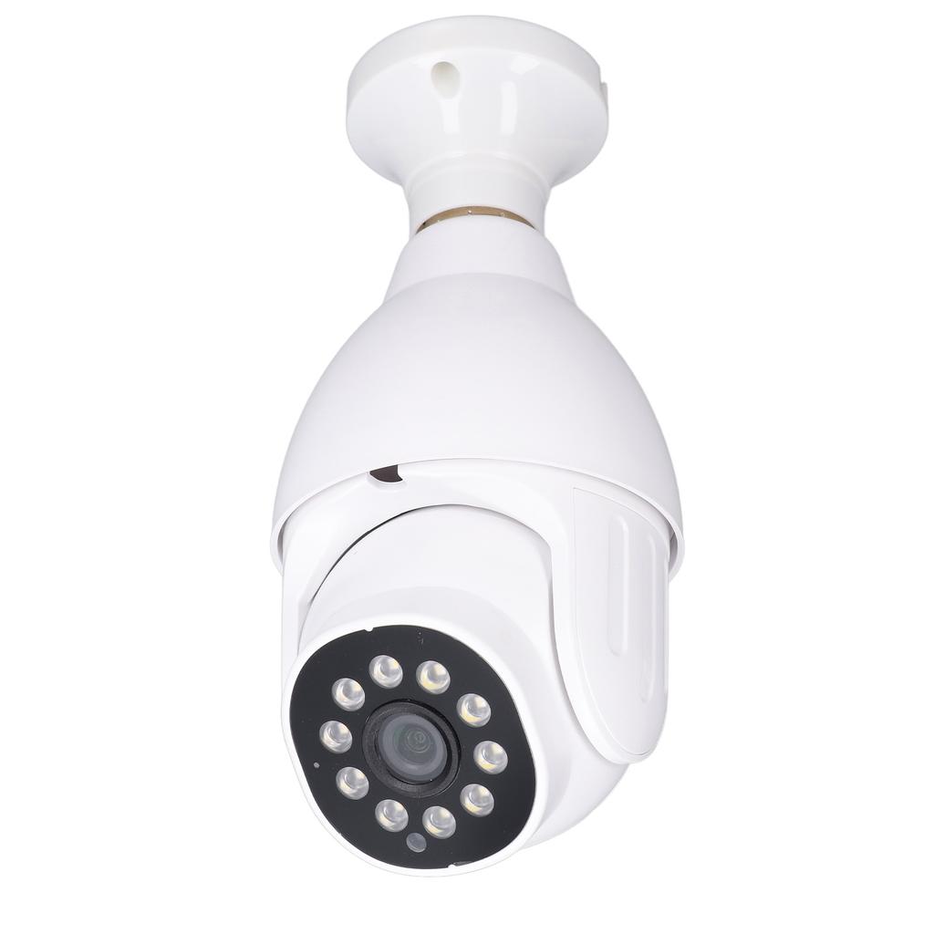 Bulb Security Camera 1080P WiFi Surveillance Camera Motion Tracking Two Way Audio Night Vision for