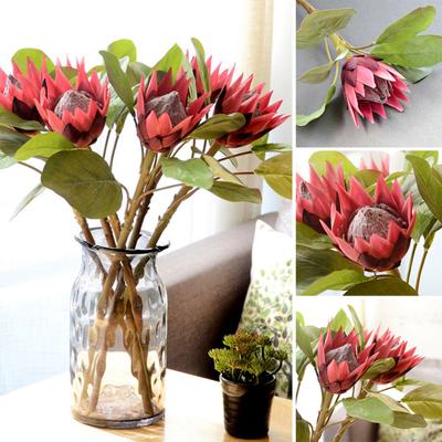 1 Stück König Protea Künstliche Blume Fake Pflanze DIY Hochzeitsstrauß Party Dekor